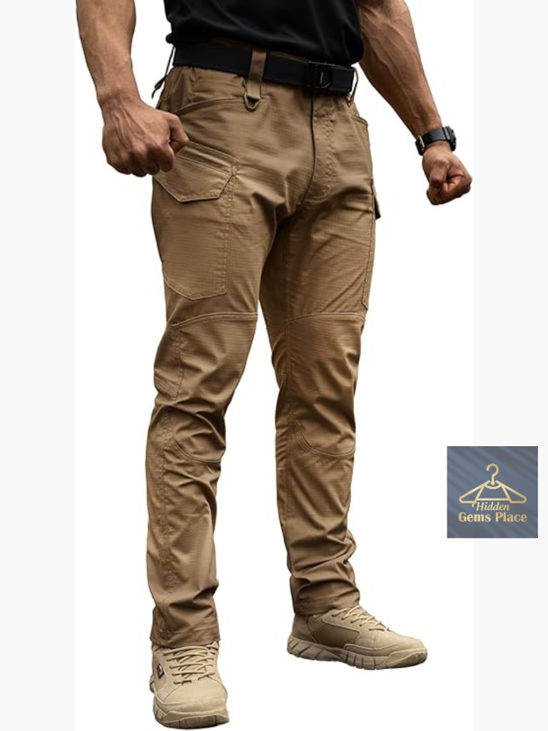 Men's Ripstop Cargo Pants 2-Way Stretch Tactical Trousers